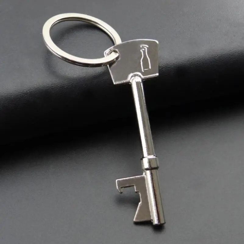 

Beer Bottle Opener Key Ring Keychain Silver Zinc Alloy Key Chain Keyfob Bar Tool Gift Brand New LX7206