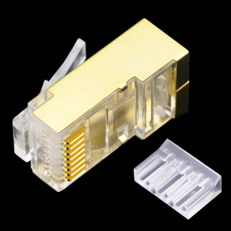 CNCOB двухкомпонентный Позолоченный разъем Ethernet гигабитная Сеть rj45 8p8c модульный Cat6
