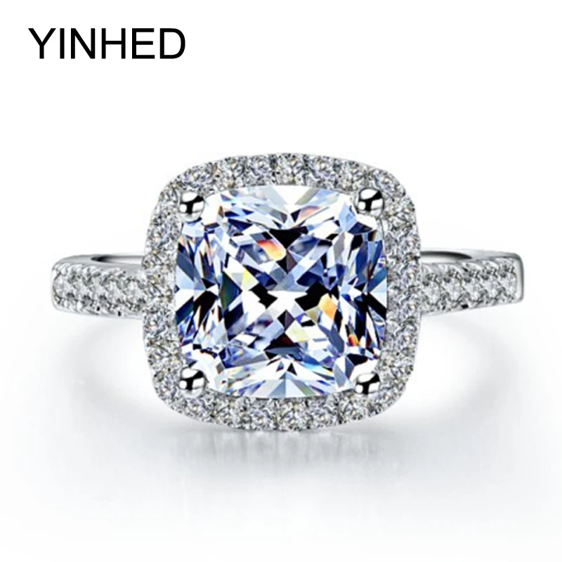 Женское Обручальное Кольцо YINHED обручальное кольцо из серебра 925 пробы с