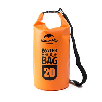 Naturehike 5L 10L 20L 30L 500D ПВХ речной треккинг Дрифтинг печать рафтинг сумки океан пакет Водонепроницаемый Сухой Сумки Открытый Рюкзак - Цвет: 20L orange