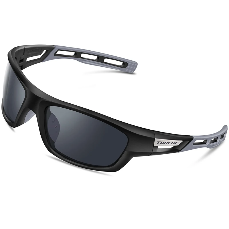 New Fashion Polarized Sunglasses for Men Women Male Driving Fishing Baseball Glasses TR90 Polarised Goggles UV400 Eyewear - Цвет линз: Black Grey