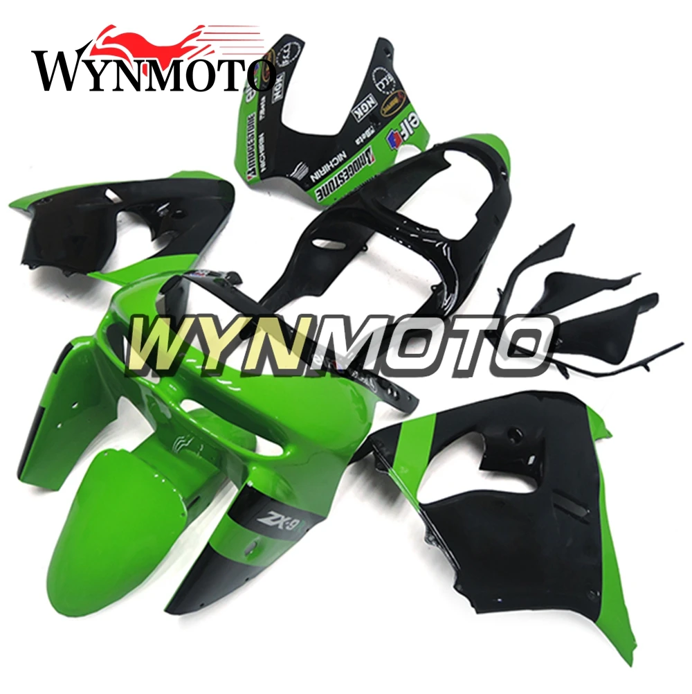 

Complete Fairings For Kawasaki ZX-9R ZX9R 1998-1999 98 99 Year ABS Plastics Panels Motorcycle Cowlings Frames Green Black Panels