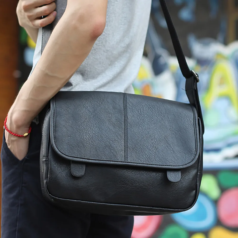 Высокое качество искусственная кожа мужские сумки мессенджеры модный тренд