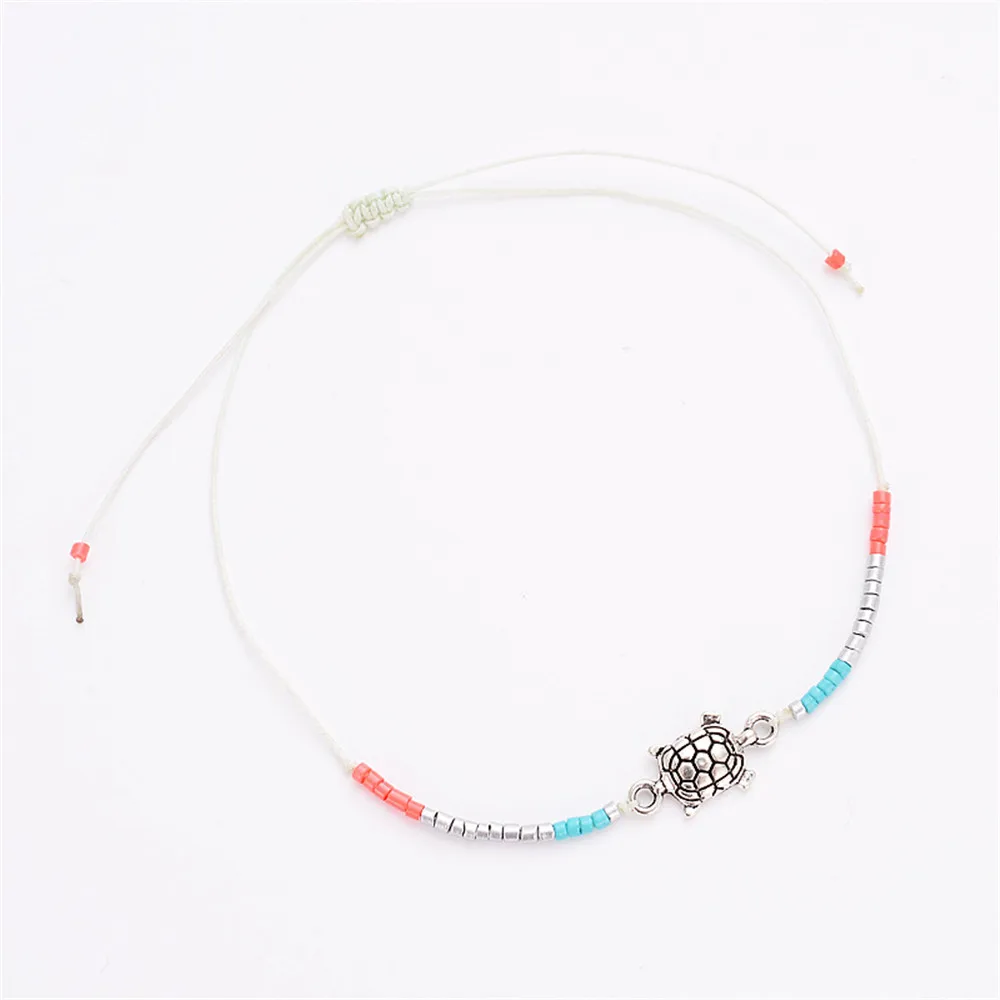 Модный разноцветный браслет MLING из веревочной цепи с бусинами в богемном стиле