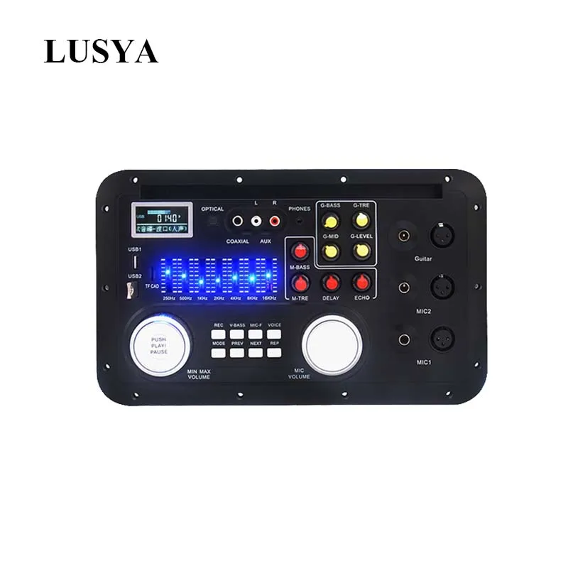 Lusya без потерь DSP Bluetooth MP3 декодер доска караоке предусилитель микшер эквалайзер без потерь волокно коаксиальный эквалайзер для усилителя T0113