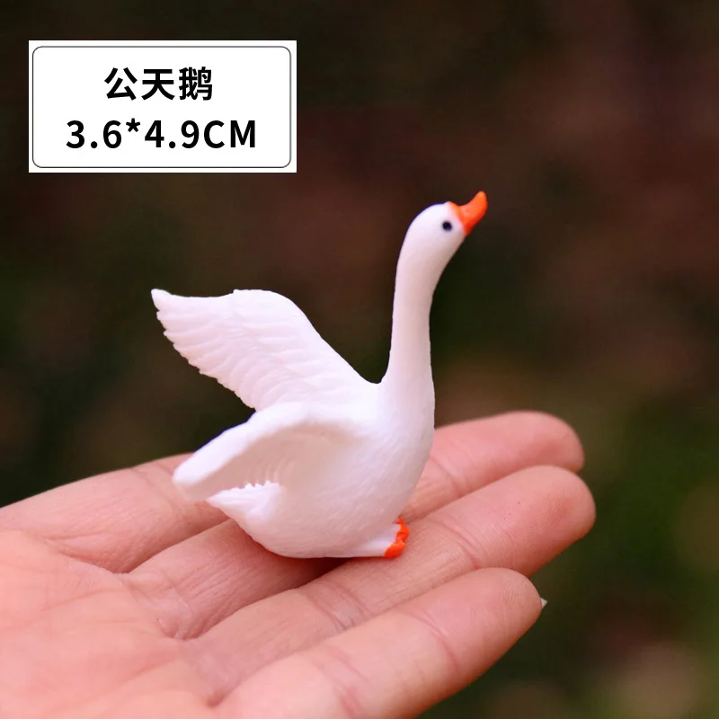 BAIUFOR Love Animal Miniatures лебедь пара модель фигурки Сказочный Сад Декор Террариум