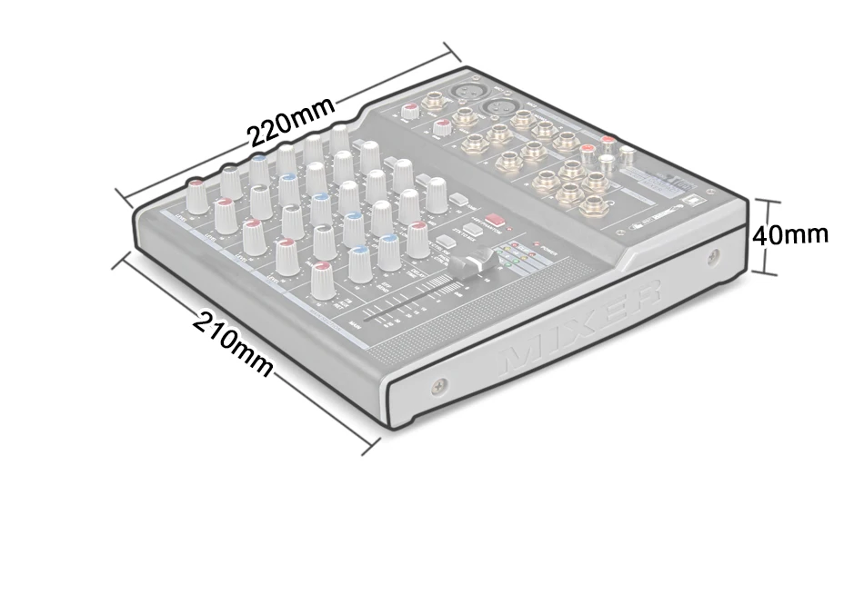 XTUGA MX8 8 Каналы 3-полосный аудио музыкальный микшер микшерный пульт с USB XLR линии Вход 48В Мощность для Запись для ди-Джея свет для сцены парти