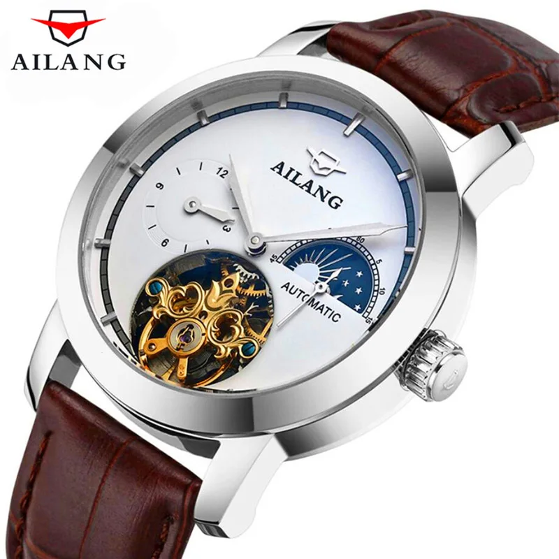 Tourbillon Роскошные мужские спортивные часы автоматические механические