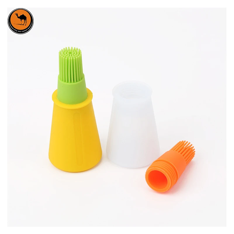 1 Pcs BBQ Tools Oil Bottle Silicone Grilled Basting Brushes Barbecue Accessories Portable Food Brush Color Random | Дом и сад