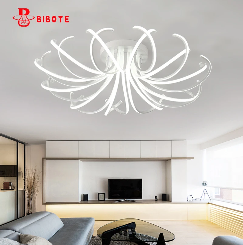 Современные светодиодные потолочные лампы белого цвета пульт дистанционного