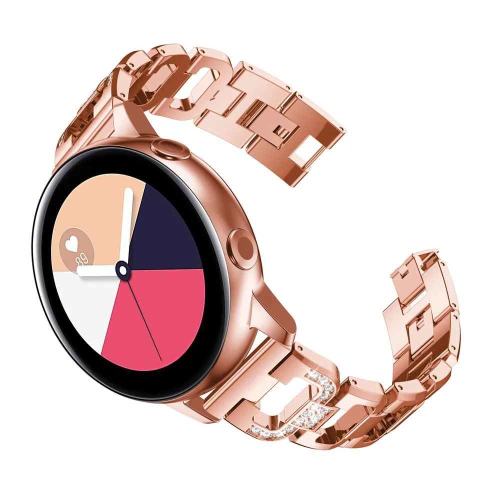 20 мм ремешок для Samsung galaxy Watch Active 40 мм/galaxy 42 мм/Gear S2 сменный Кристальный женский