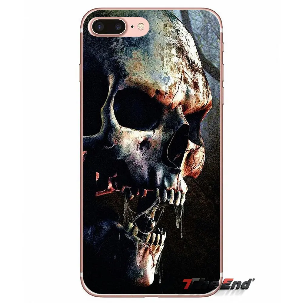 Для Samsung Galaxy J1 J2 J3 J5 J7 A3 A5 A7 2015 2016 2017 J530 J730 Fundas Coque мягкий чехол с узором в виде черепа