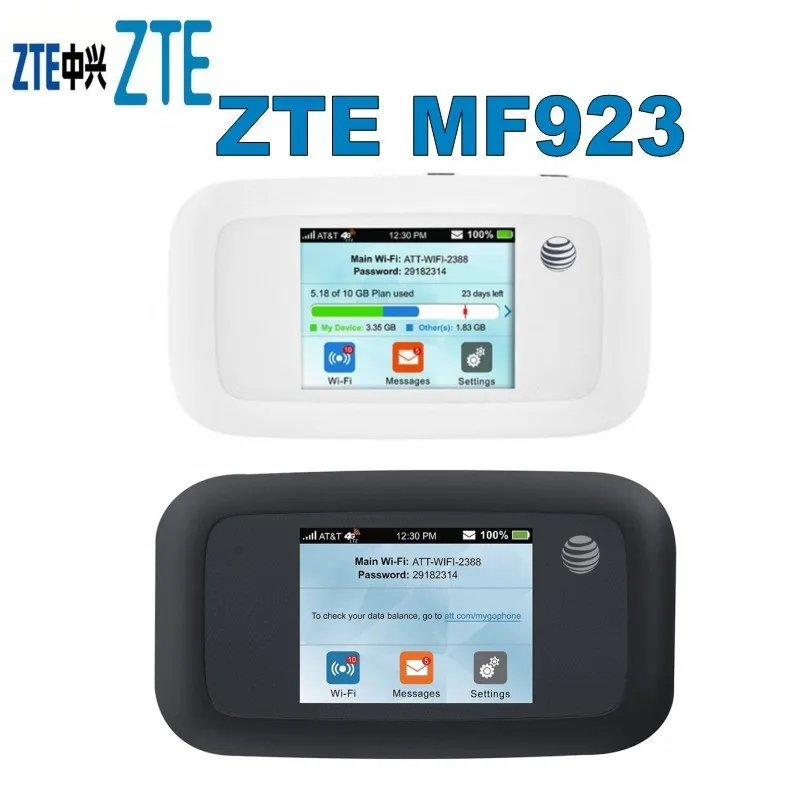 ZTE MF923 (AT&T Velocity) 4G LTE Мобильная точка доступа с сенсорным экраном|3G/4G роутеры| |