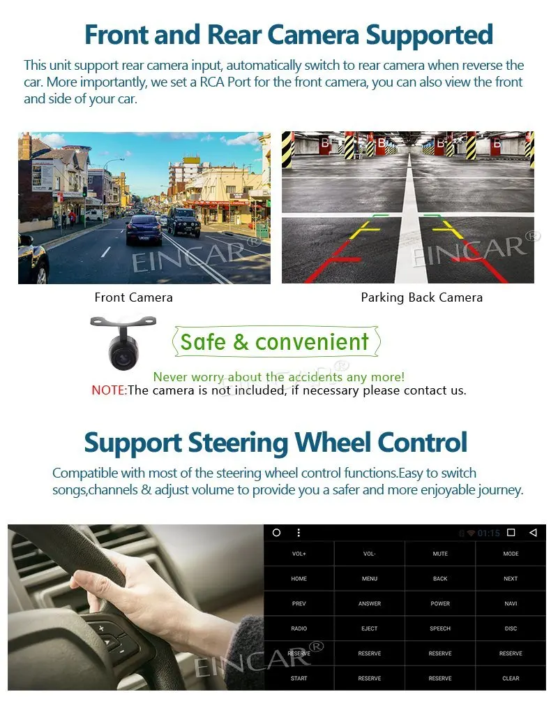 Беспроводная камера + Android 7 1 автомобильное радио стерео ''без DVD 2 Din