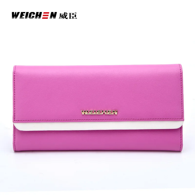 Weichen женщины подлинная кошелек кожаный 2017 роскошь hasp длинные мода женский