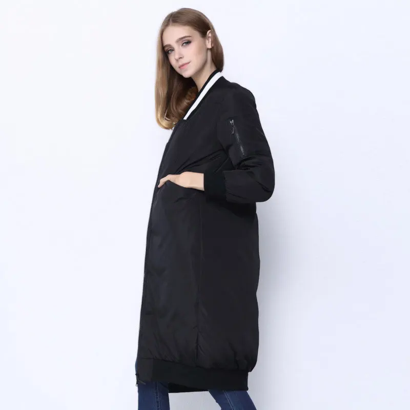 CIVICHIC Hot Sale Winter Lady Baseball Uniform Down Jacket Long Thicken Warm Parka Coat Casual Mid Eiderdown Clothing DC578 | Женская