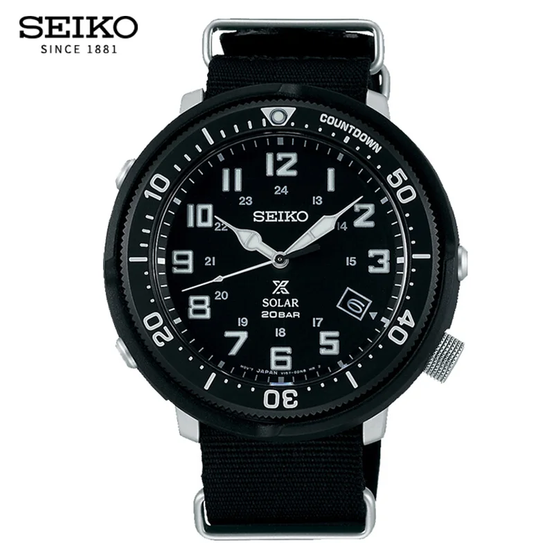 100% оригинальные часы Seiko мужские Prospex серии солнечные энергетические Холст