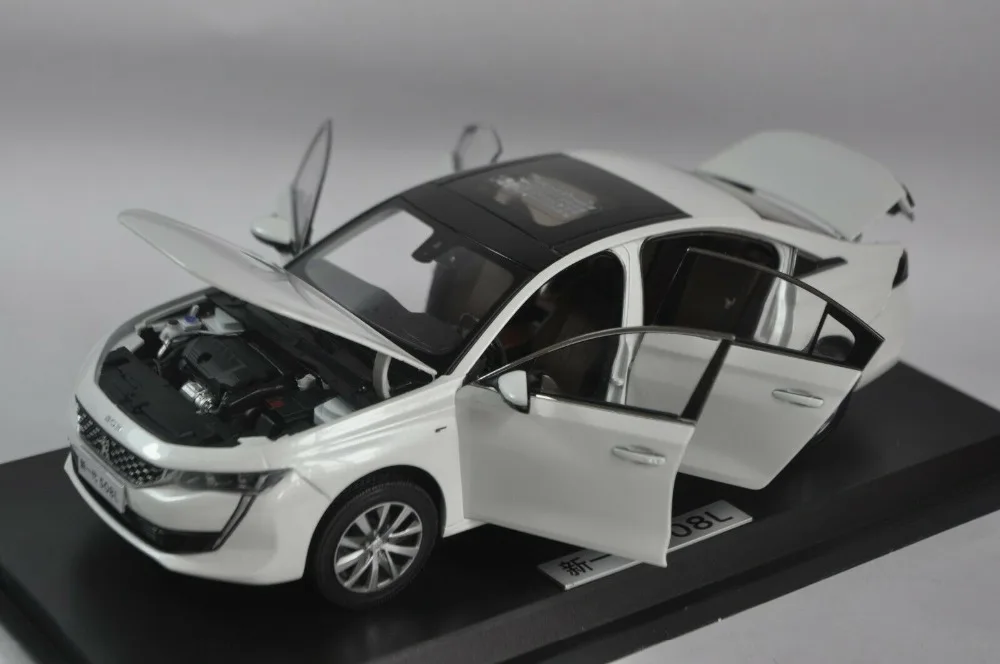 1:18 литая модель для Peugeot 508L 508 2019 белый редкий сплав игрушечный автомобиль