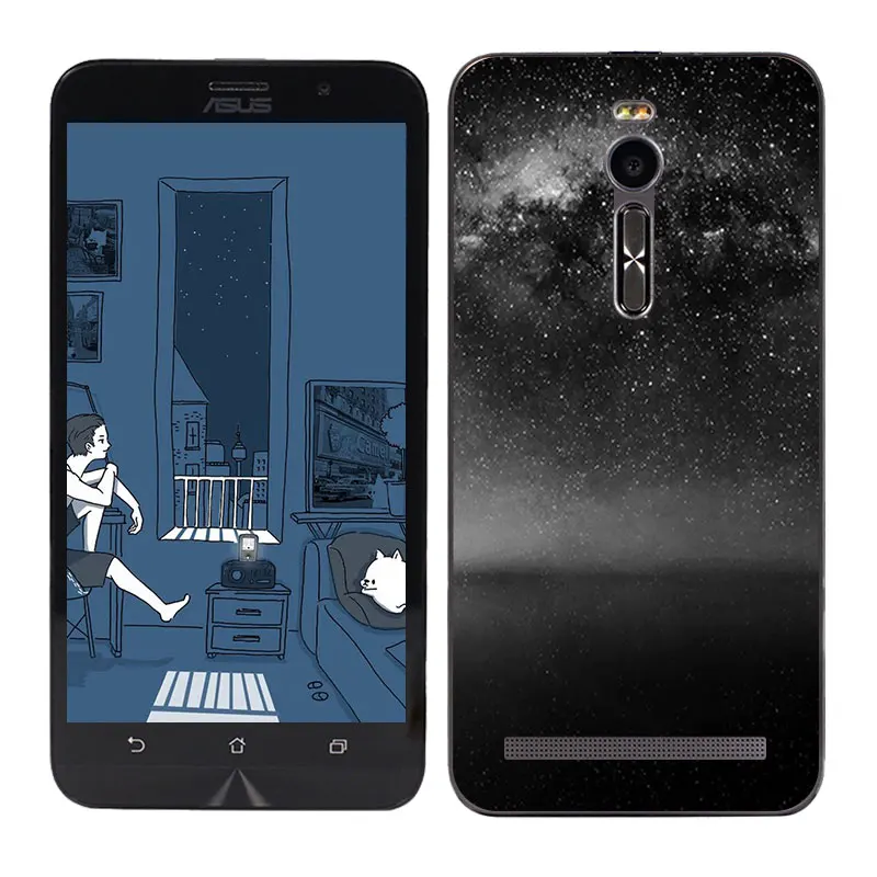 Мягкий чехол для Asus Zenfone 2 ZE551ML ZE550ML для Asus Zenfone 2 ZE551ML чехол Land Moon с рисунком ZE550ML Z00AD/Zenfone 2