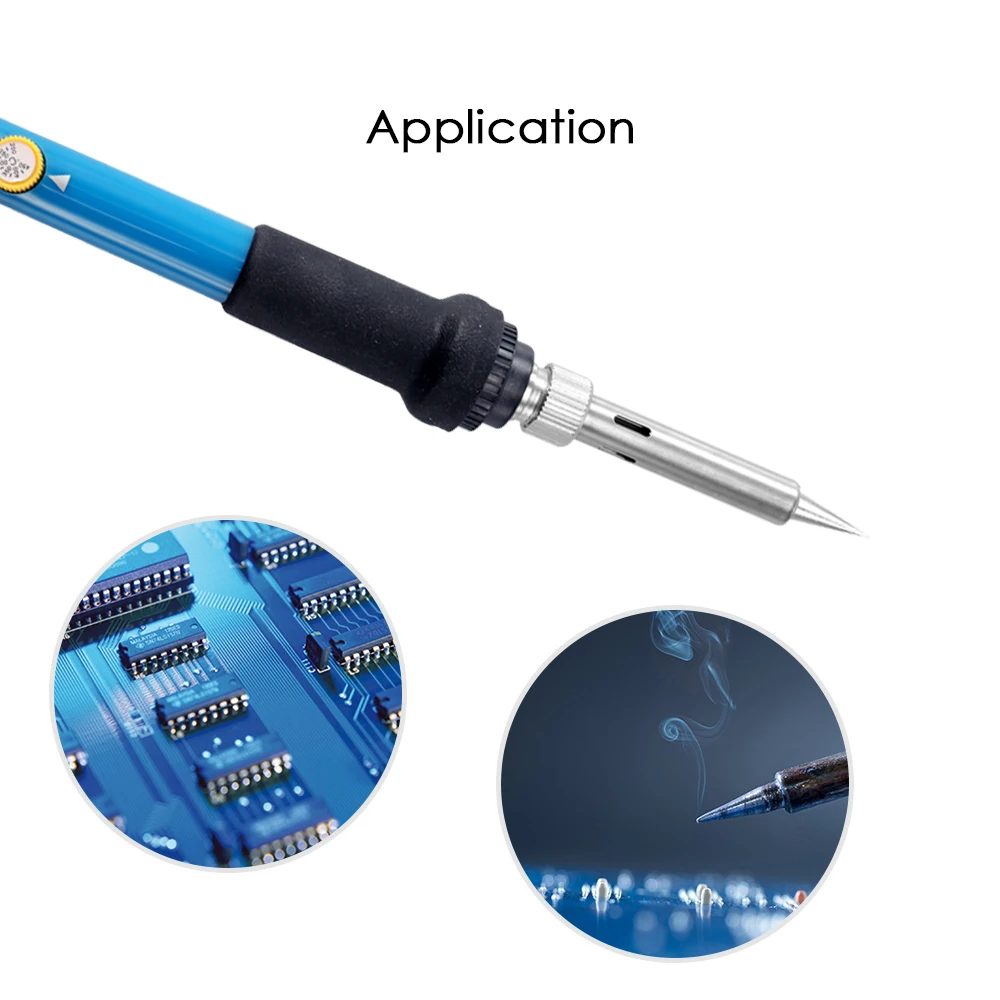 60W Electric Welding Soldering Iron Adjustable Temperature + 5 Replacement Tip Set | Инструменты