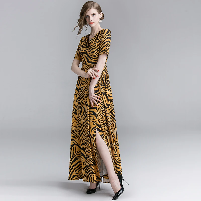 Новое летнее пляжное длинное платье с v образным вырезом желтого цвета