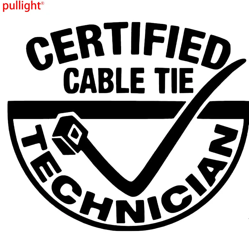 

CERTIFIED CABLE TIE TECHNICIAN Car Sticker Funny Window JDM Vinyl Decal