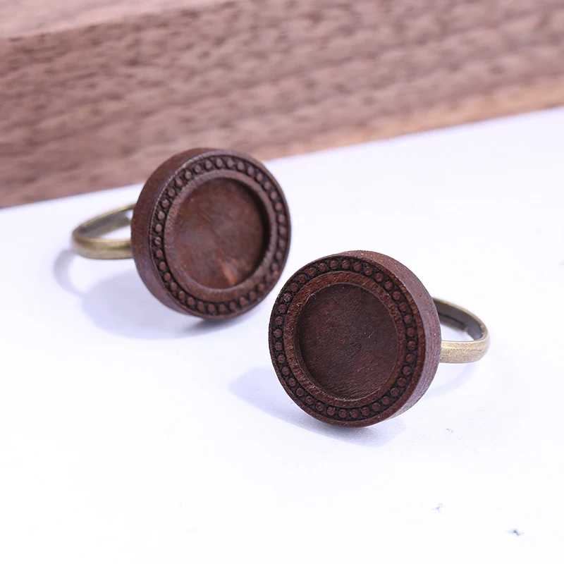 onwear 10pcs fit 12mm round glass cabochon ring base adjustable blank bezel settings diy jewelry components | Украшения и