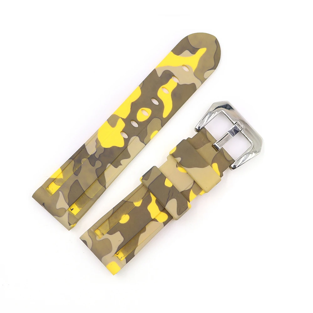 CARLYWET 38 40 42 44mm Camo Grey Black Green Pure Silicone Rubber Replacement Wrist Watchband Strap For Iwatch Series 4/3/2/1