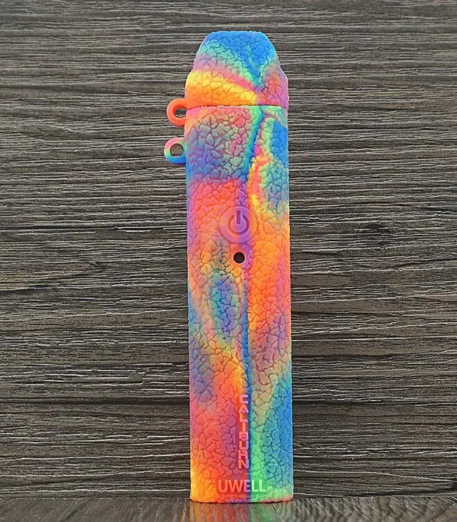 Rainbow 1 шт. силиконовый защитный гелевый Чехол для uwell caliburn Kit Pod Vape танк распылитель электронная сигарета испаритель - Цвет: Rainbow