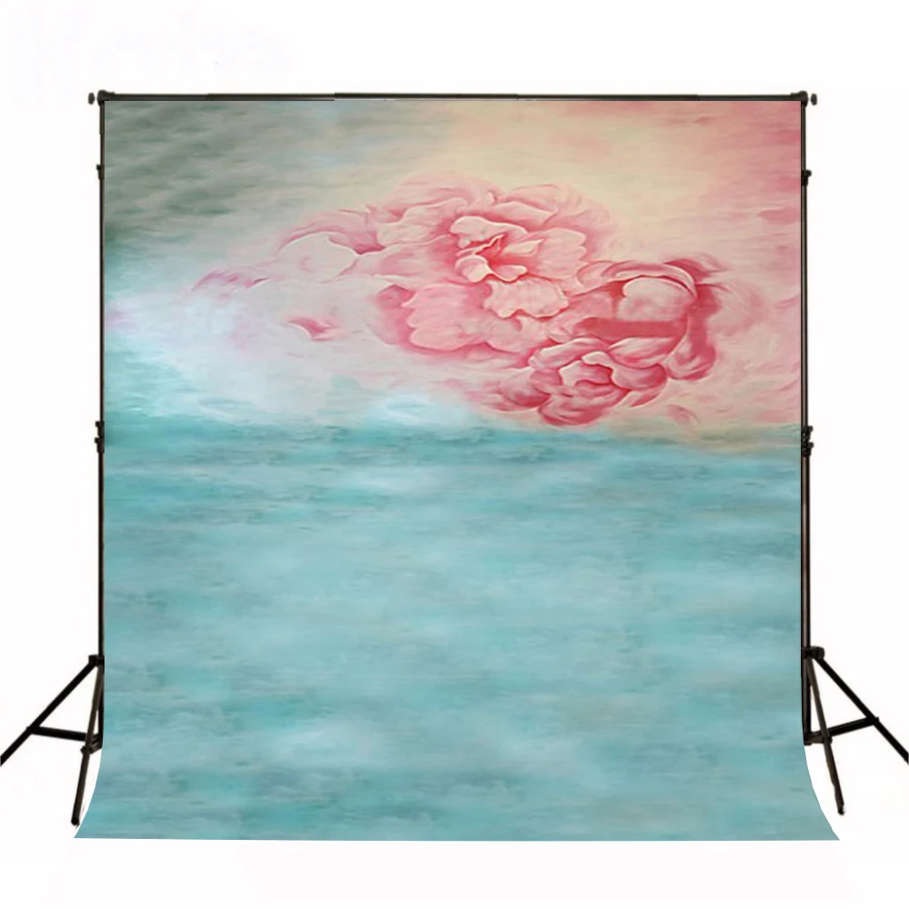 Pink Flower Backdrop Blue Retro Background For Wedding Photography Fondo Fotografia for Newborn Fond Studio Kate | Электроника