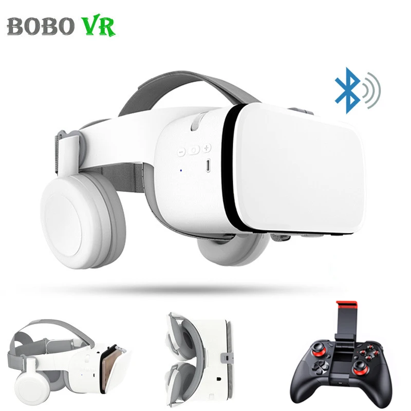Bobovr Z6 3D очки Виртуальная реальность погружение VR гарнитура Bluetooth беспроводные смартфоны Google картонная коробка с контроллером