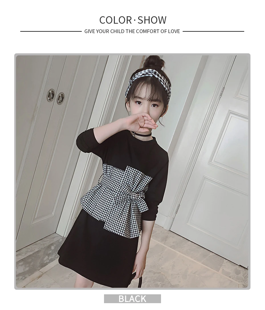 Элегантные школьные весенне-осенние платья для девочек от 2 до 10 11 12 13 лет