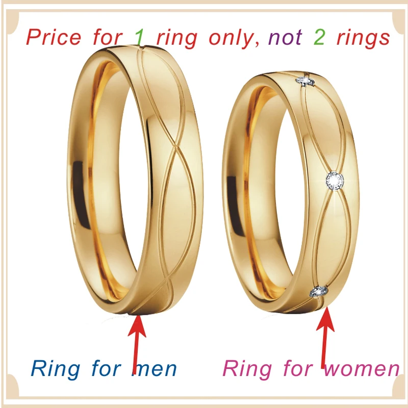 Набор свадебных колец из нержавеющей стали для женщин и мужчин|ring pair|women ringscouple rings