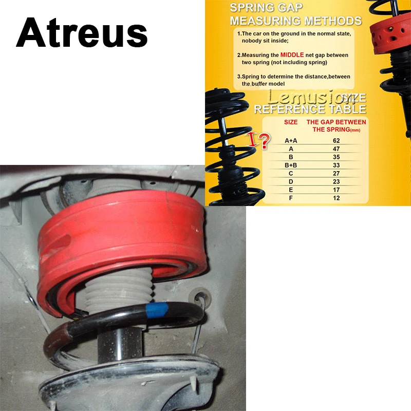Универсальный автомобильный бампер Atreus резиновая пружина для Lexus Honda Civic Opel astra h j