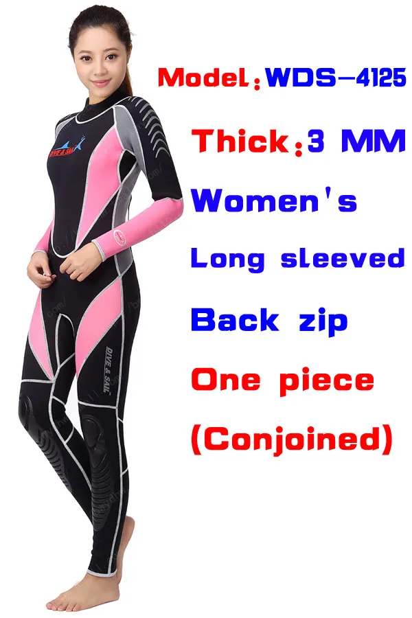 3mm women back zip Полный гидрокостюм "мокрого" типа из неопрена толщиной 3 мм для занятий дайвингом, подводной охотой или триатлоном - Цвет: 3mm women back zip