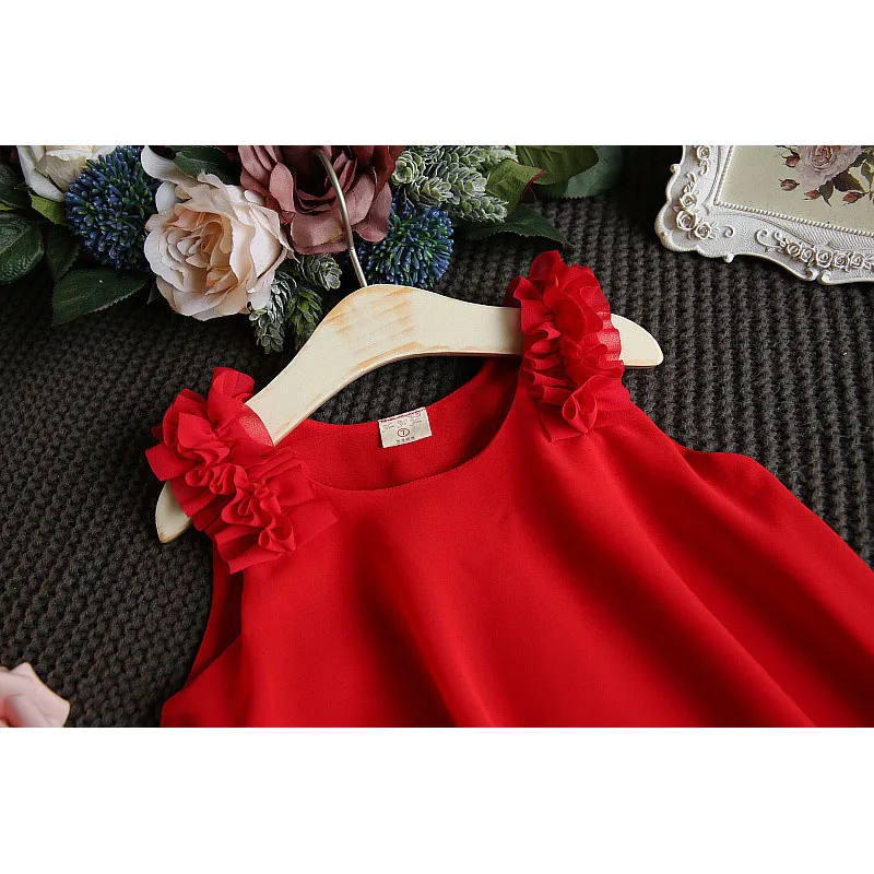 Пляжный шифоновый летний комплект одежды для девочек 2 предмета одежда маленьких