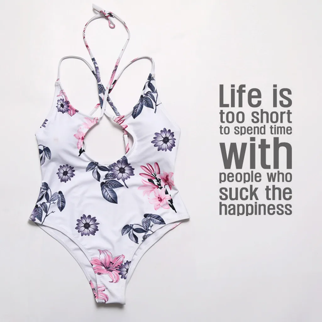 Женский купальник LIVA белый с принтом модный Быстросохнущий|Купальники| |