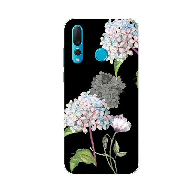 Huawei Nova 4 Case Silicon Bloom Flowers Painting Soft TPU Back Cover for Phone Protect Bags Shell |