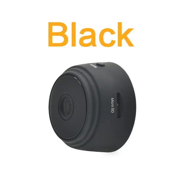 Черный Микро wifi мини-камера HD 1080P с приложением для смартфона и ночным видением IP домашняя охранная видео-камера для велосипедного корпуса DV DVR с магнитным зажимом - Цвет: Черный