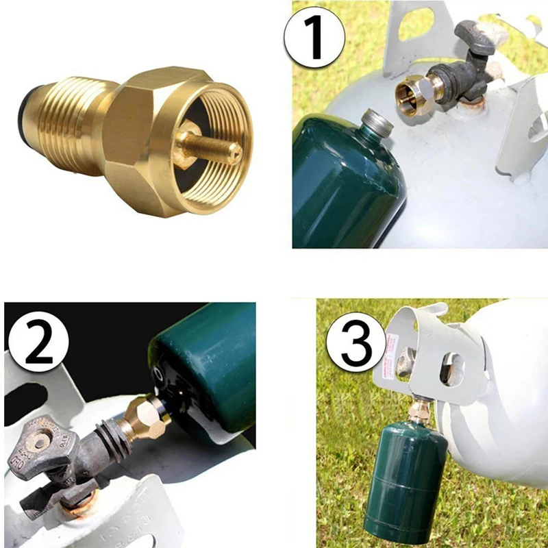 Propane Refill Adapter Lp Gas 1 Lb Cylinder Tank Coupler Heater Bottles Coleman Hand Tools | Инструменты