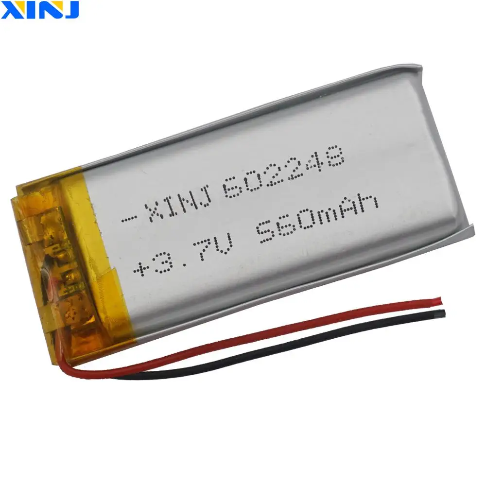 XINJ 5 шт. 3 7 в 600 мАч литий полимерный аккумулятор 602248 для GPS Sat Nav MP4 музыкальный плеер