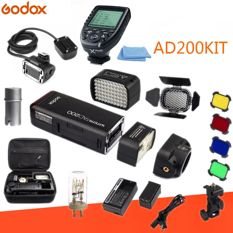 Карманная вспышка Стробоскоп Godox AD200 2 4 Вт 1/8000 ГГц|Фотовспышки| |