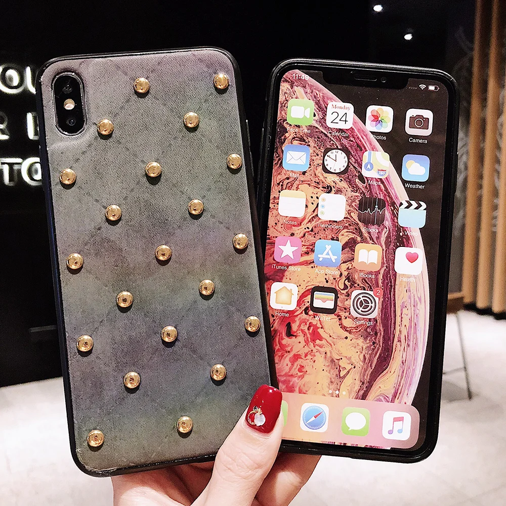 Для iPhone Xs MAX X XR Чехол 7 8 плюс крышка Светоотражающая уникальная ткань с клапан в