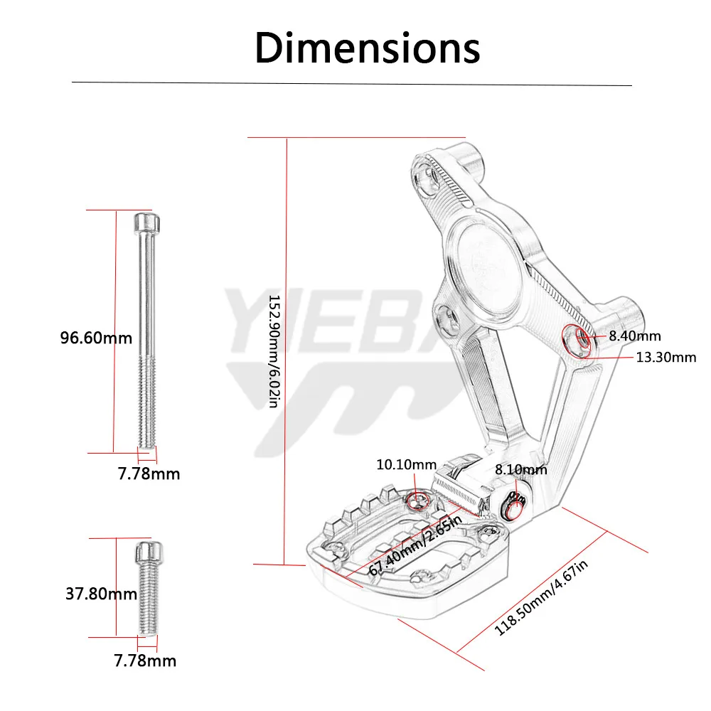 

CNC Motorcycle accessories Folding Rear sets articular footpeg Foot Pegs Footrest Passenger For HONDA X-ADV XADV X ADV 2017 2018