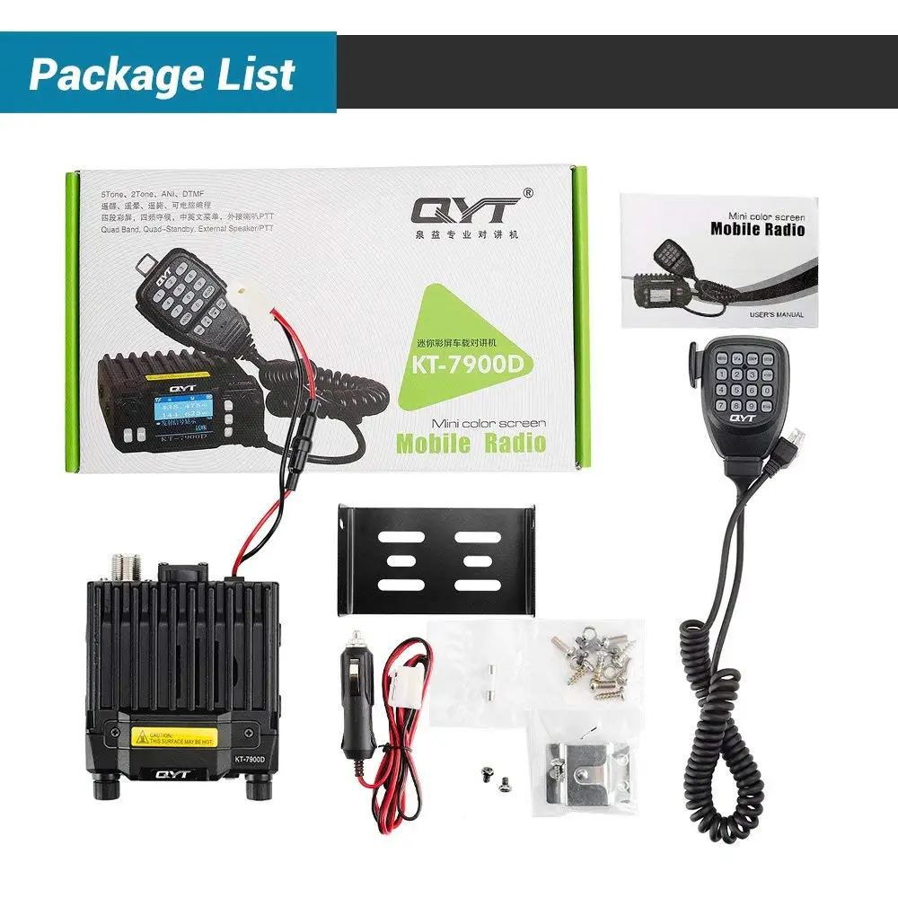 QYT KT-7900D Band/Quad 144/220/350/440 МГц мобильное радио 25 Вт большой