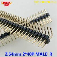 2,0 мм Шаг 1X40P 40PIN разъем однорядные разъемы вертикальный штыревой разъём SMT выдерживает высокие температуры позолоченные