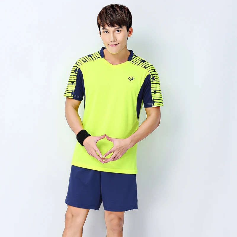 Новое Прибытие Мужчины Бейсбол Футболки Шорты Set Top Качество Мягкой Теннис