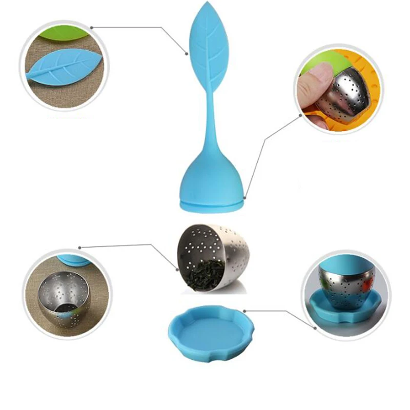 Кухонный инструмент креативный Силиконовый Фильтр для заварки листьев фильтр