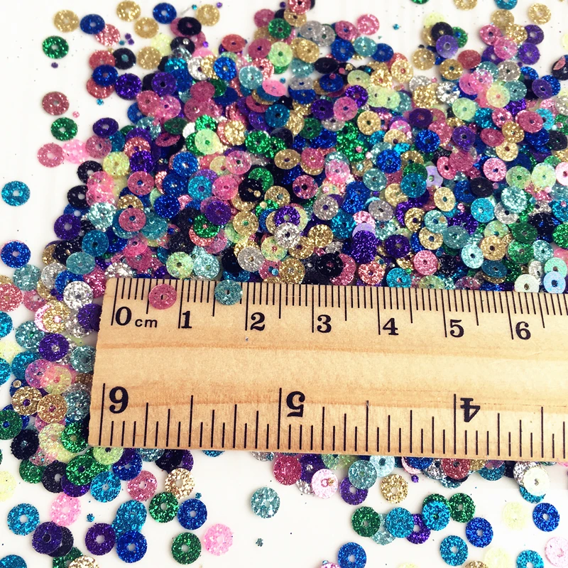 500g/pack 4mm Glitters Flat Round Loose Sequins with Paillettes Sewing Wedding Decoration Craft Scrapbook DIY Accessories | Дом и сад