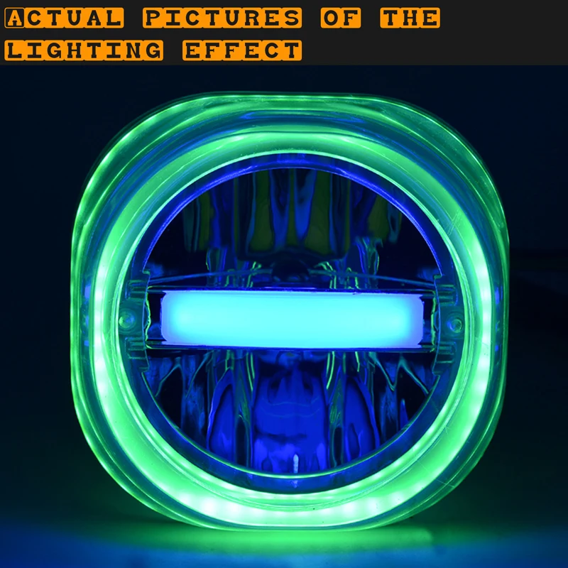 Wupp мотоцикл спереди площадь Медузы LED DC 12 В 24 Фары для автомобиля 20 Вт 10 яркий